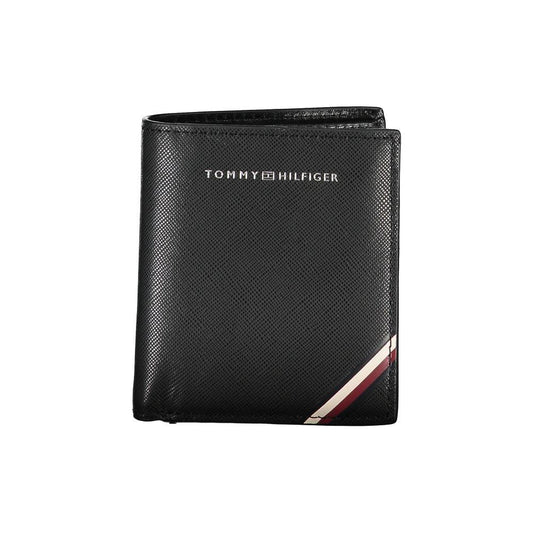 Tommy Hilfiger Black Leather Men Wallet Tommy Hilfiger