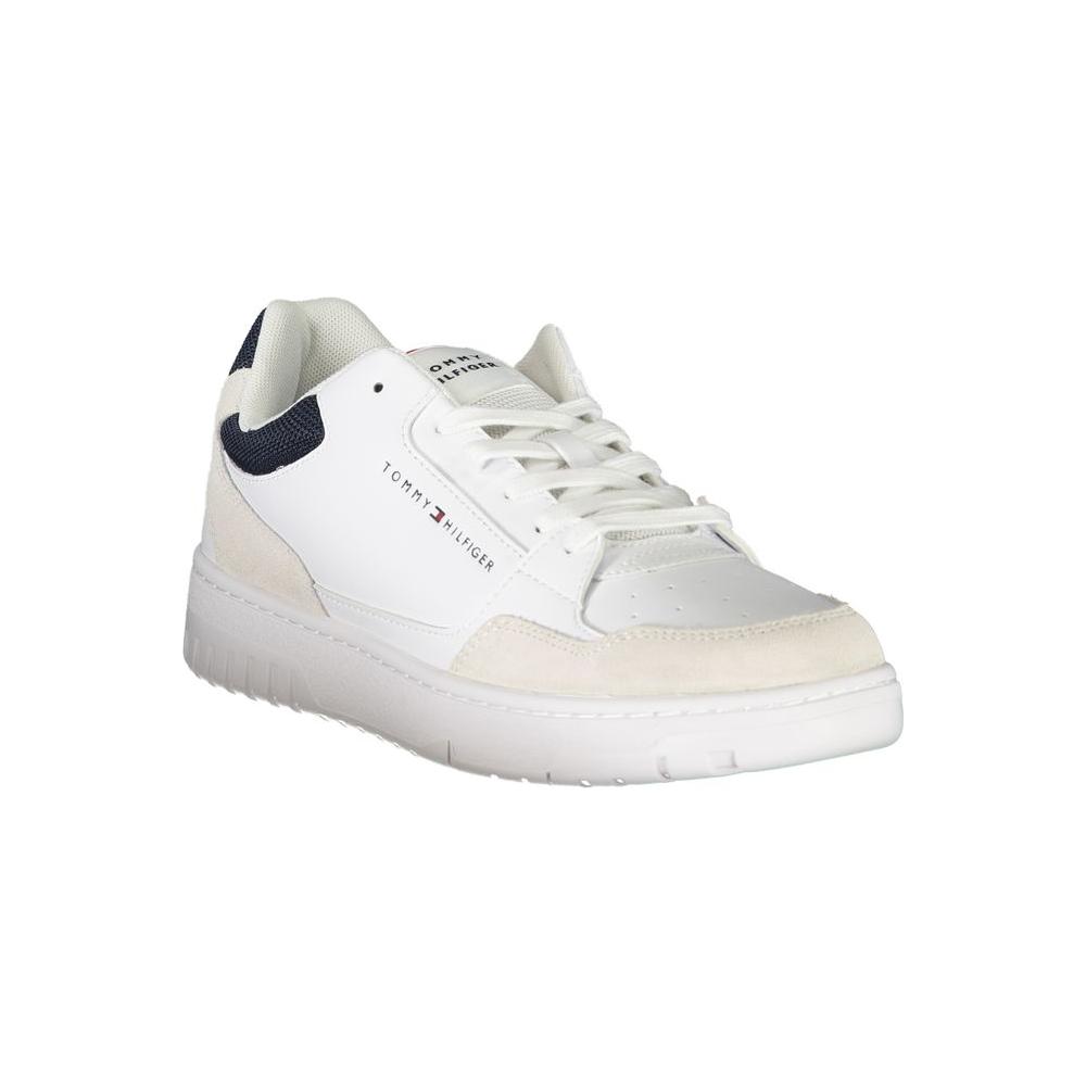 Tommy Hilfiger White Leather Men Sneaker Tommy Hilfiger