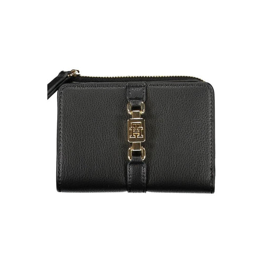 Tommy Hilfiger Sleek Black Zip Wallet with Coin Purse Tommy Hilfiger