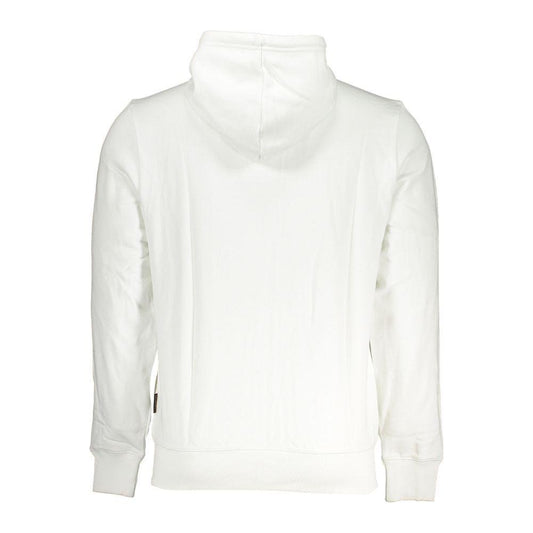 Napapijri Elegant White Cotton Hooded Sweatshirt Napapijri