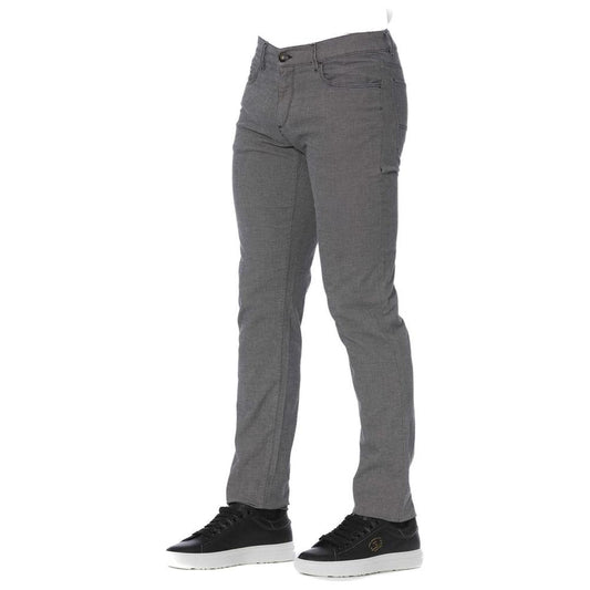 Trussardi Jeans Elegant Gray Cotton Blend Pants Trussardi Jeans