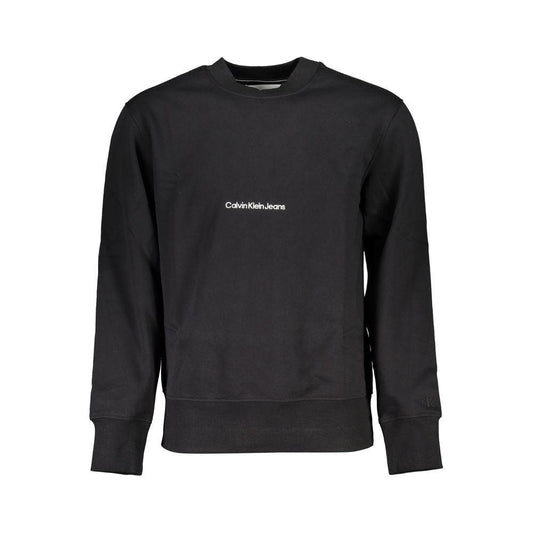 Calvin Klein Sleek Black Crew Neck Fleece Sweatshirt Calvin Klein