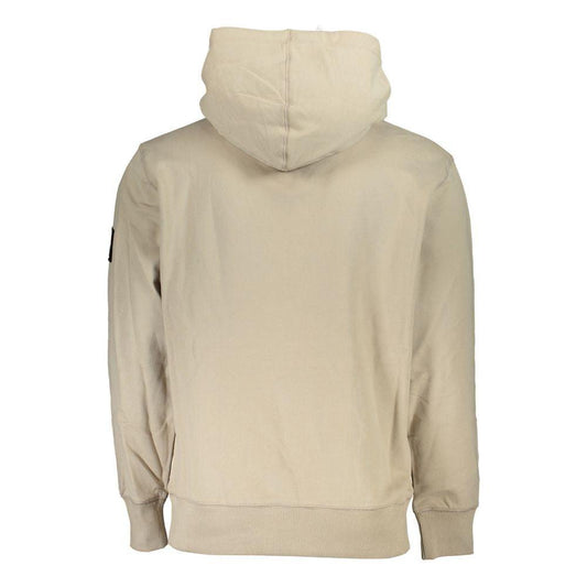 Calvin Klein Beige Cotton Hooded Sweatshirt Calvin Klein