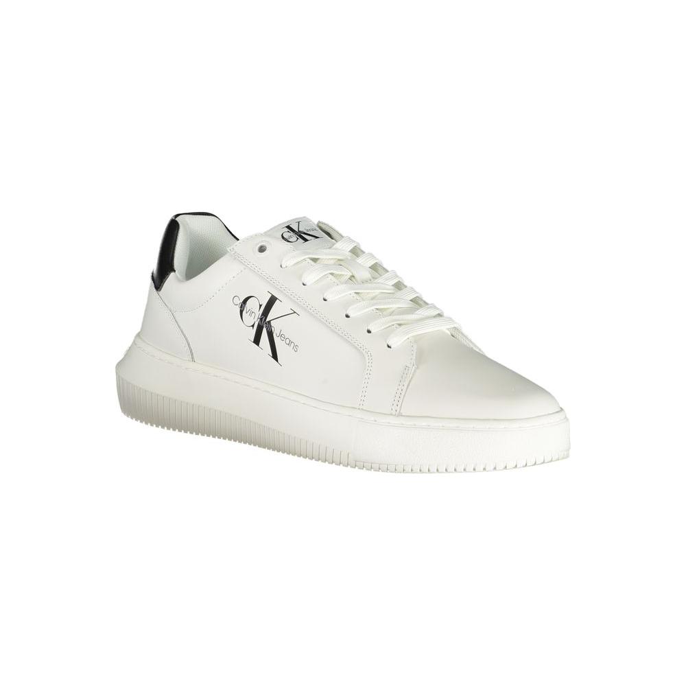 Calvin Klein Sophisticated White Lace-Up Sneakers Calvin Klein