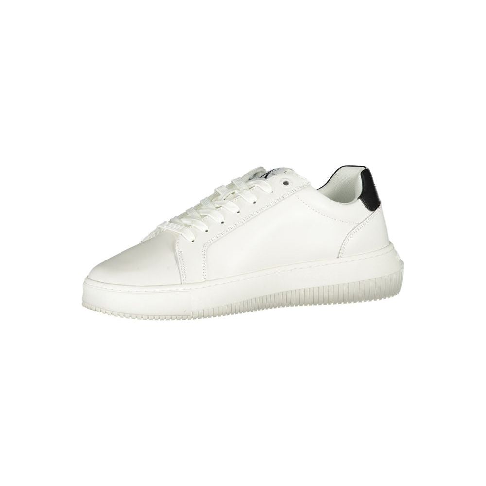 Calvin Klein Sophisticated White Lace-Up Sneakers Calvin Klein