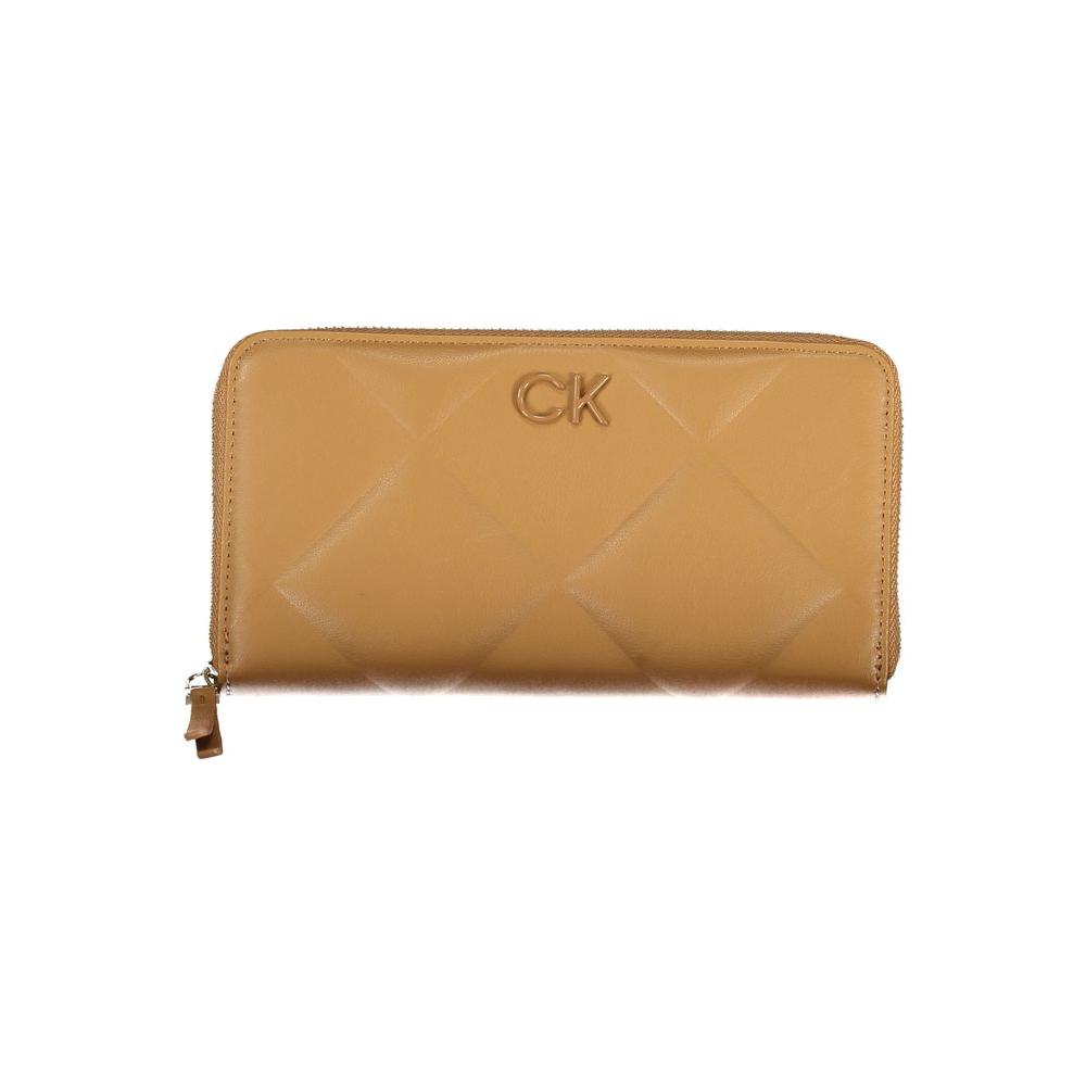 Calvin Klein Elegant Brown Polyester Wallet with RFID Block Calvin Klein