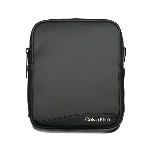 Calvin Klein Sleek Black Recycled Polyester Shoulder Bag Calvin Klein