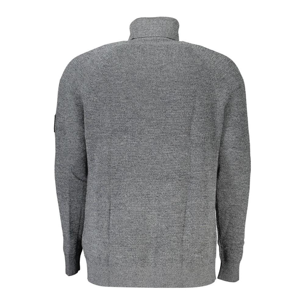 Calvin Klein Elegant Gray Wool High Neck Sweater Calvin Klein