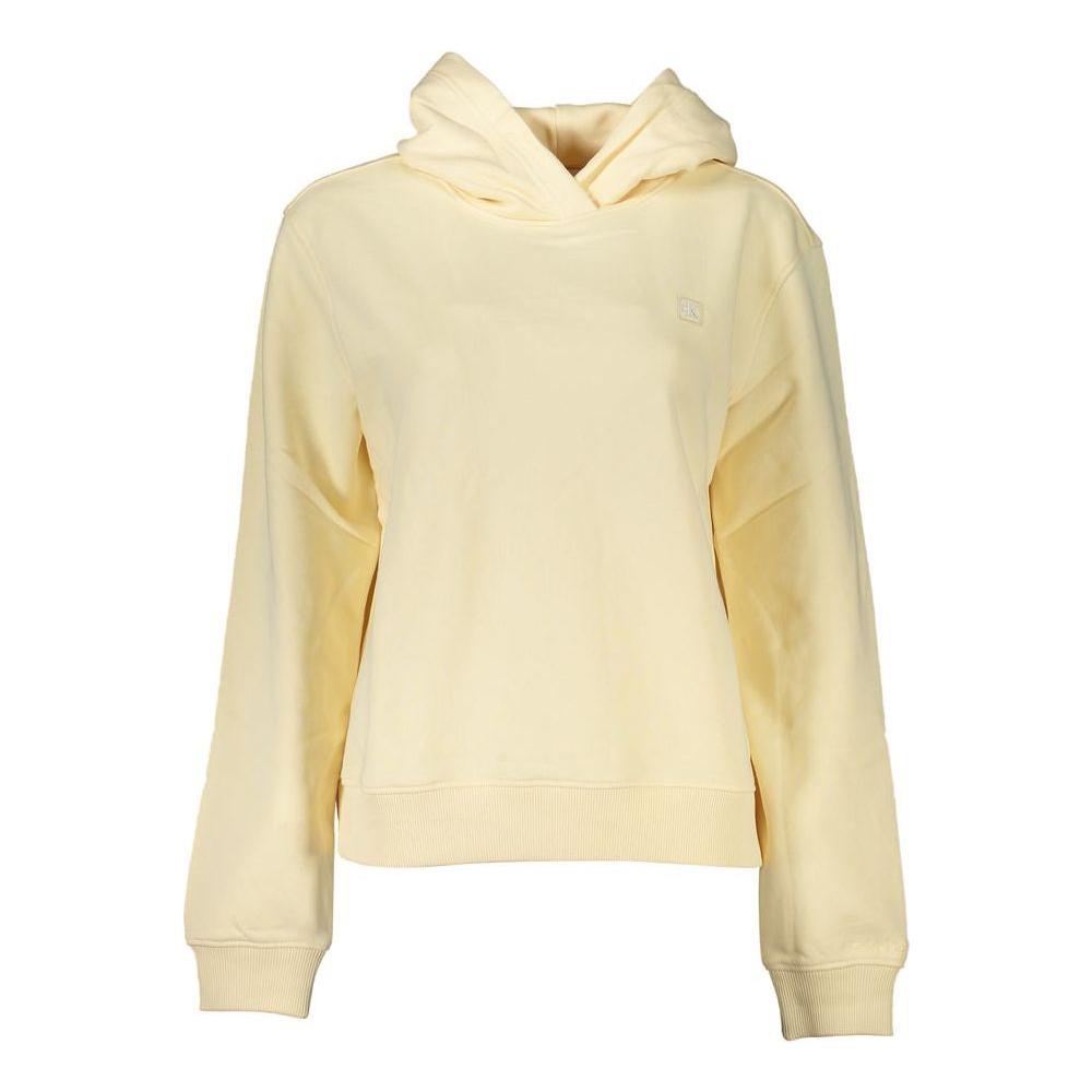 Calvin Klein Beige Brushed Logo Hooded Sweatshirt Calvin Klein