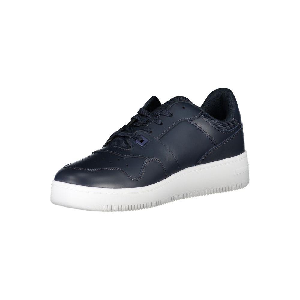 Tommy Hilfiger Blue Contrast Sneakers with Logo Detail Tommy Hilfiger