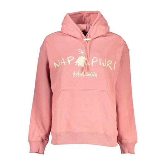 Napapijri Chic Pink Hooded Cotton Sweatshirt Napapijri