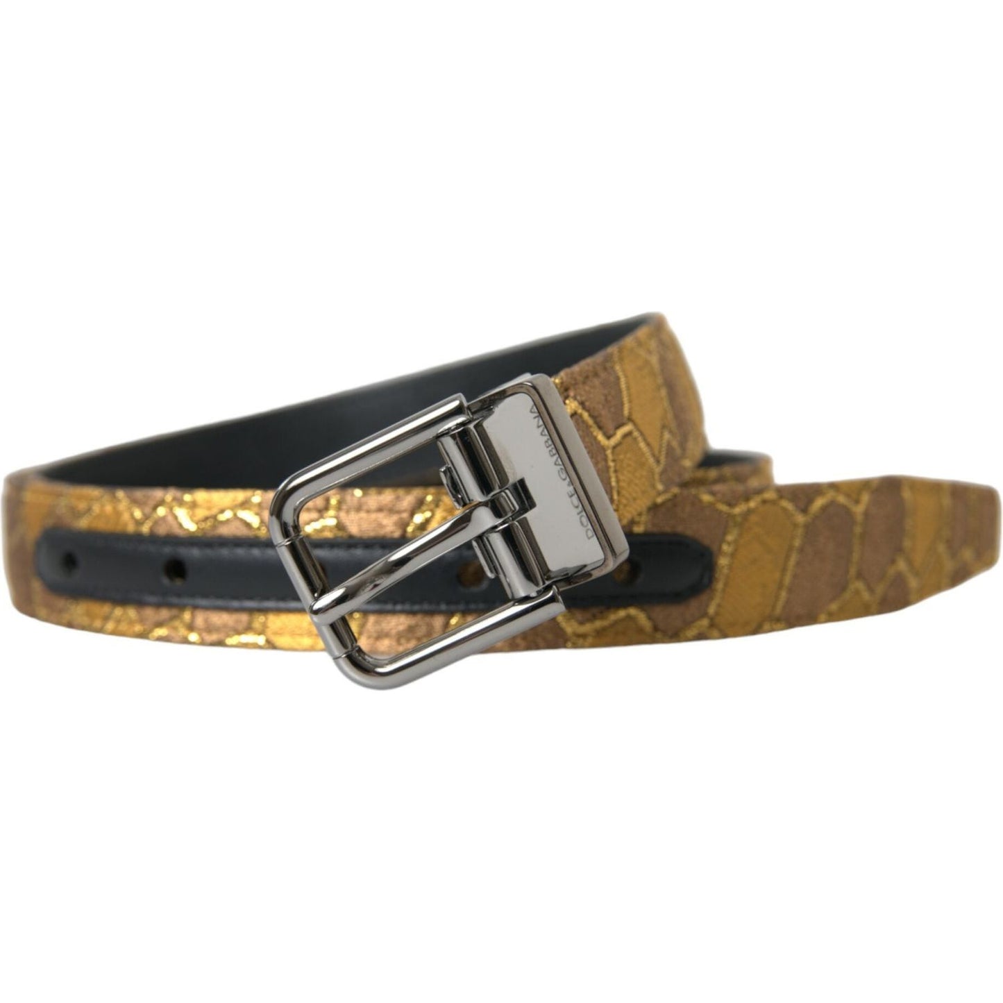 Dolce & Gabbana Elegant Gold Leather Belt Dolce & Gabbana