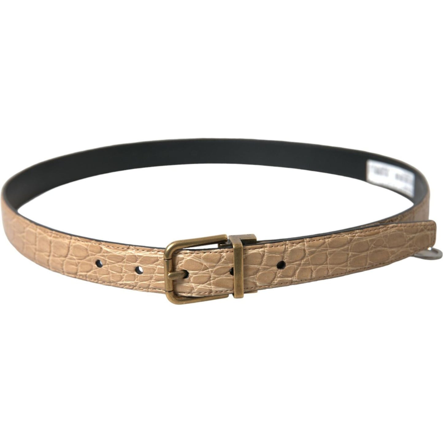 Dolce & Gabbana Elegant Beige Leather Belt Dolce & Gabbana