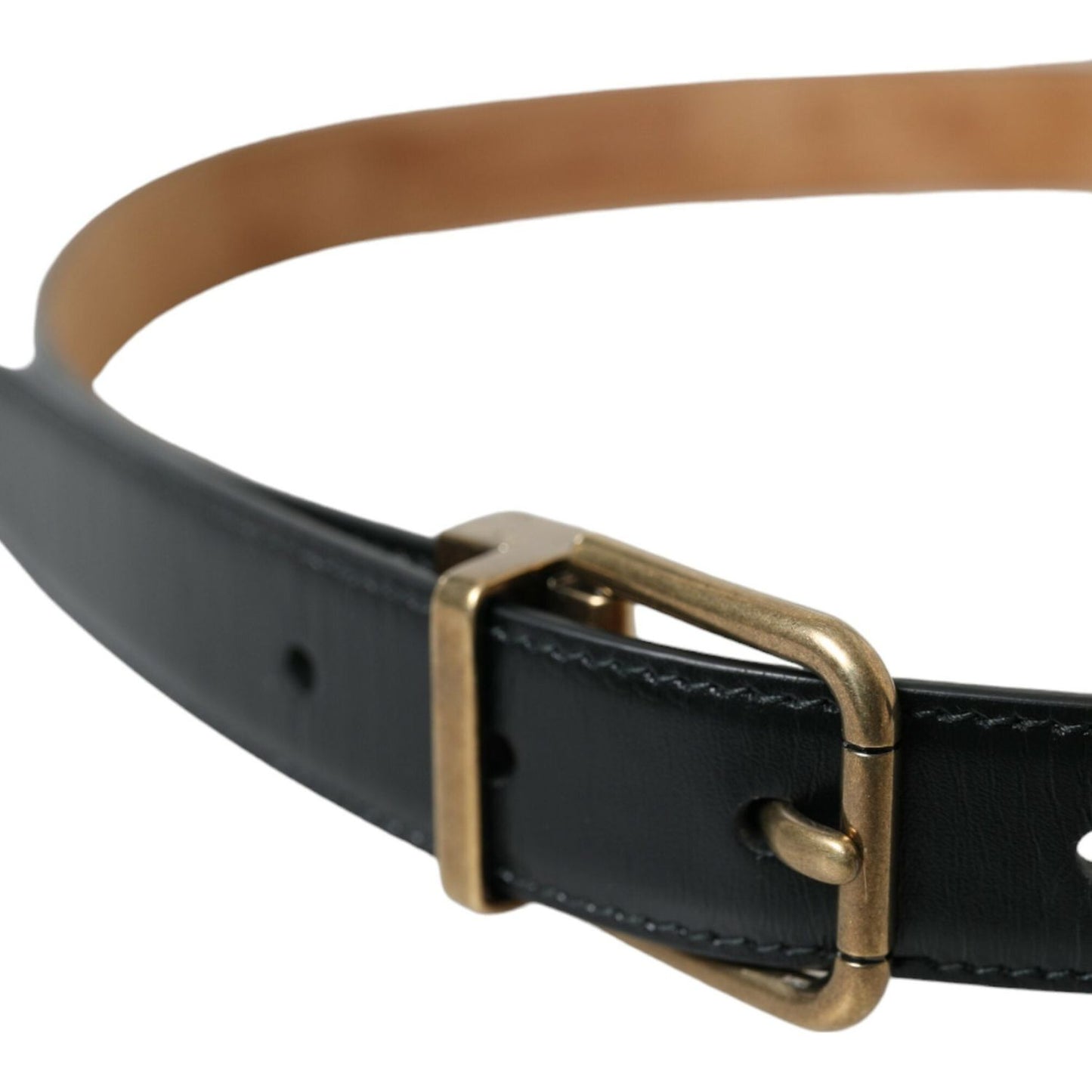 Dolce & Gabbana Elegant Black Calf Leather Belt Dolce & Gabbana