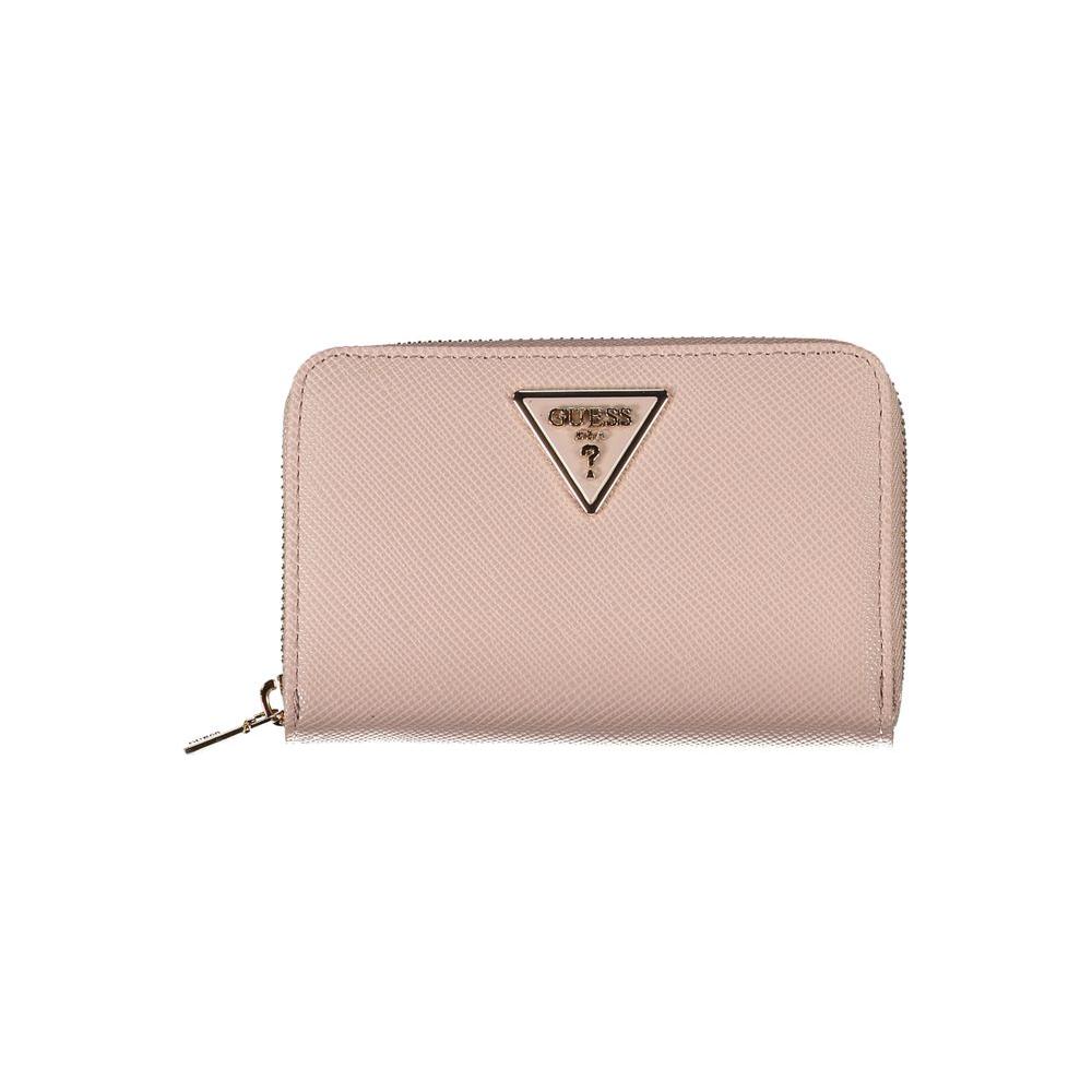 Guess Jeans Chic Pink Polyethylene Zip Wallet Guess Jeans