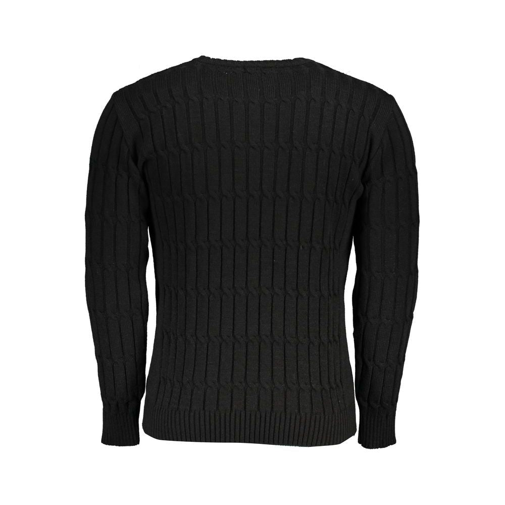 U.S. Grand Polo Twisted Crew Neck Sweater with Contrast Details U.S. Grand Polo