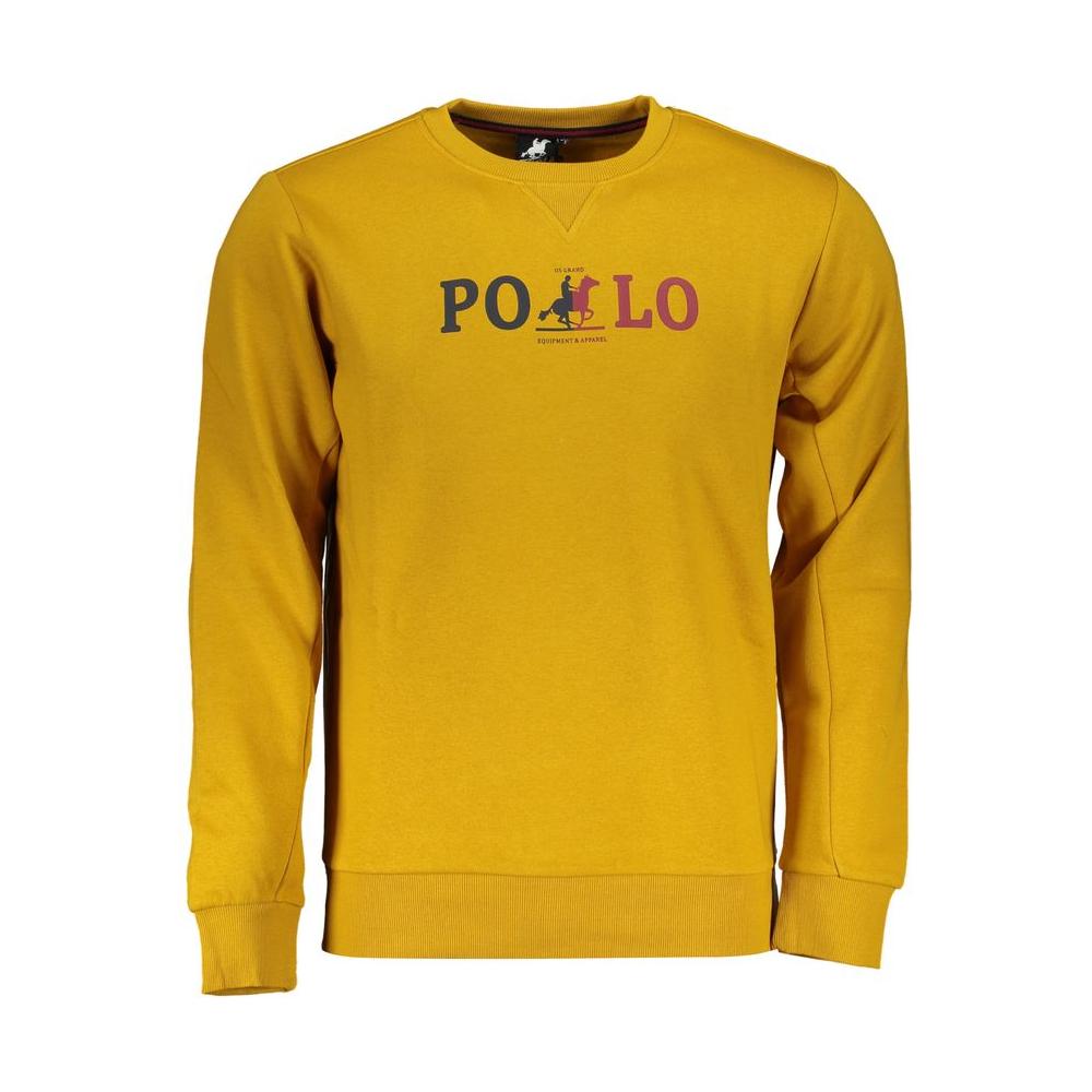 U.S. Grand Polo Sunshine Yellow Fleece Crew Neck Sweatshirt U.S. Grand Polo