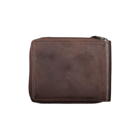 Blauer Elegant Leather Coin & Card Wallet in Brown Blauer