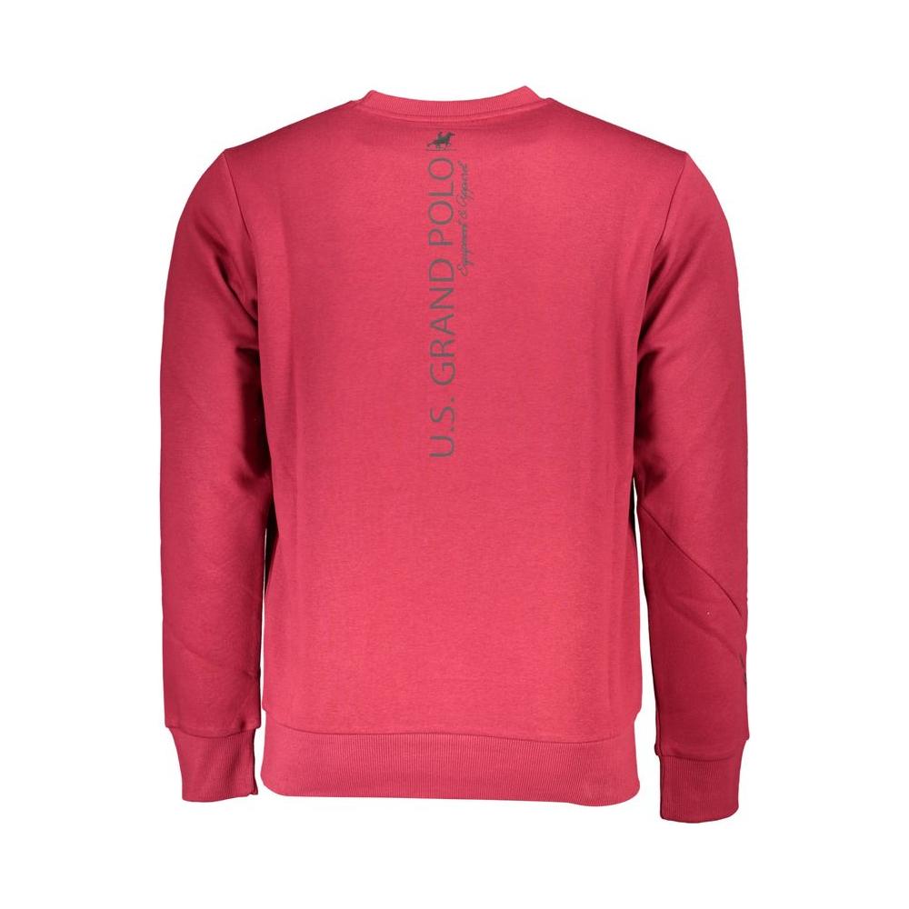 U.S. Grand Polo Chic Pink Fleece Crew Neck Sweatshirt U.S. Grand Polo