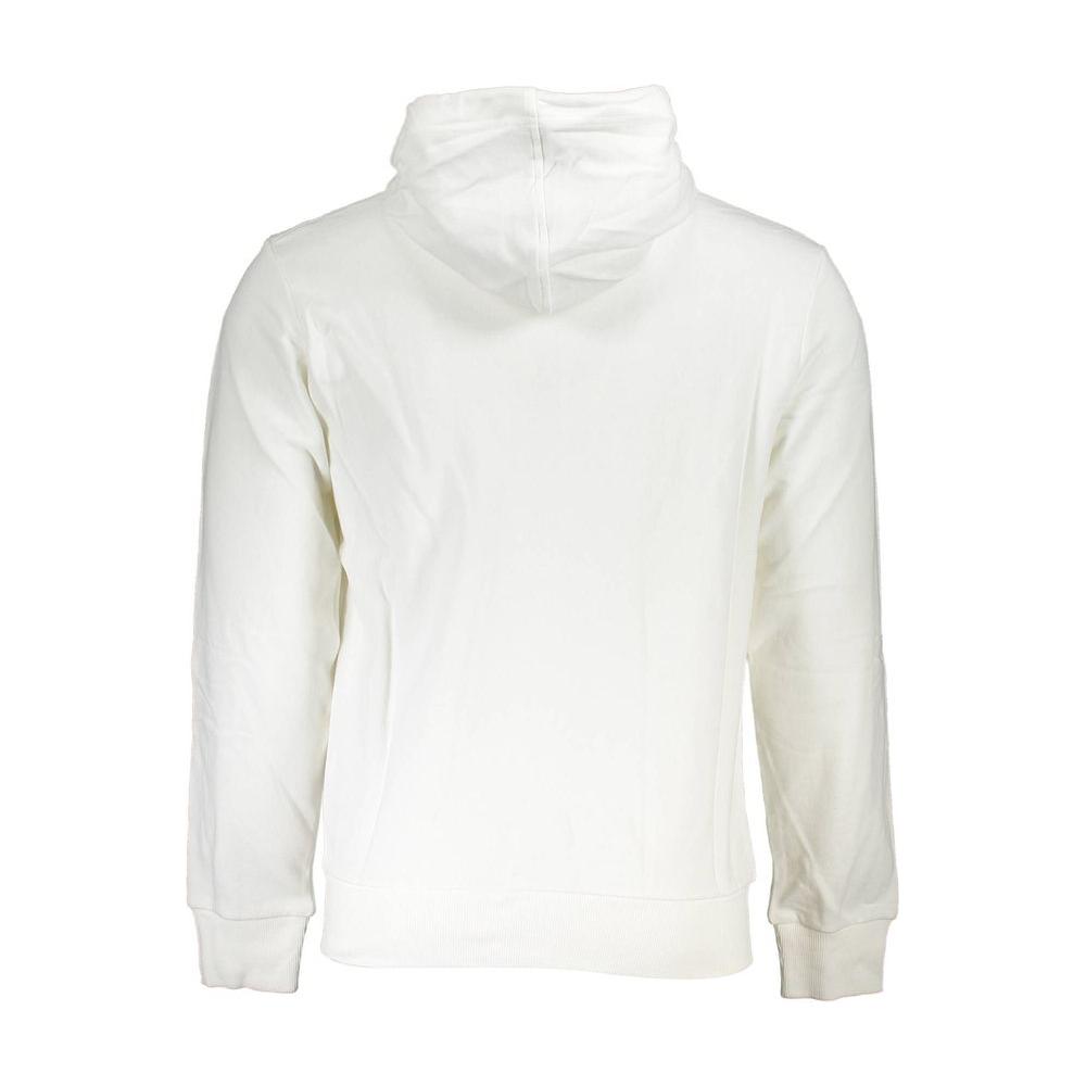 La Martina Elegant White Hooded Sweatshirt for Men La Martina