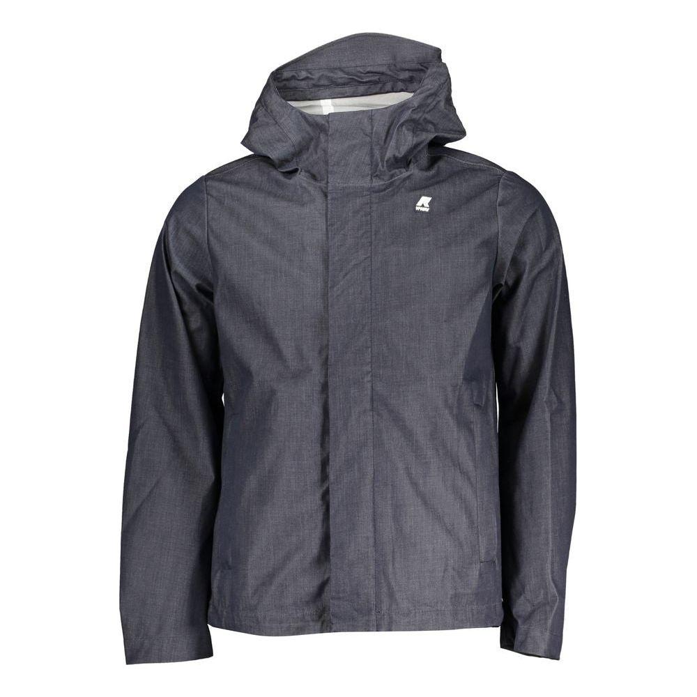 K-WAY Chic Blue Cotton Hooded Sports Jacket K-WAY