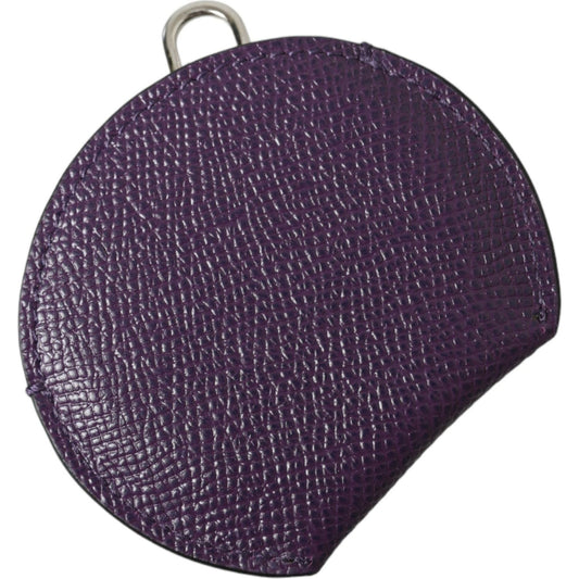 Dolce & Gabbana Elegant Purple Leather Mirror Holder Dolce & Gabbana