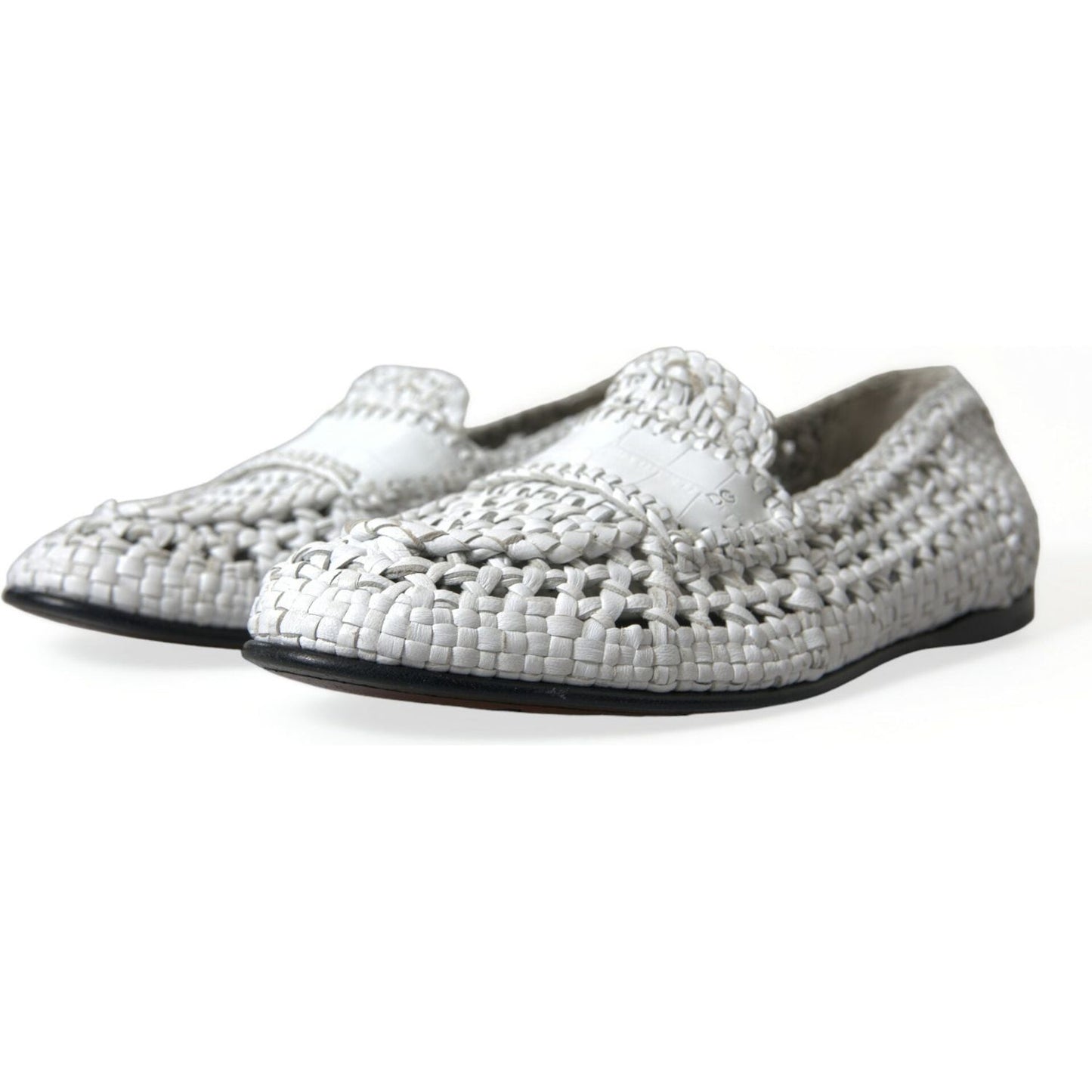 Dolce & Gabbana Elegant White Loafer Slip-Ons Dolce & Gabbana