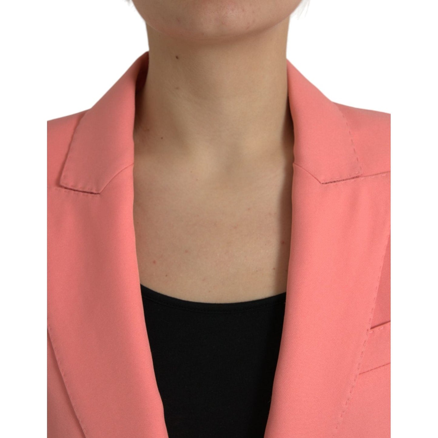 Dolce & Gabbana Pink Polyester Single Breasted Blazer Jacket