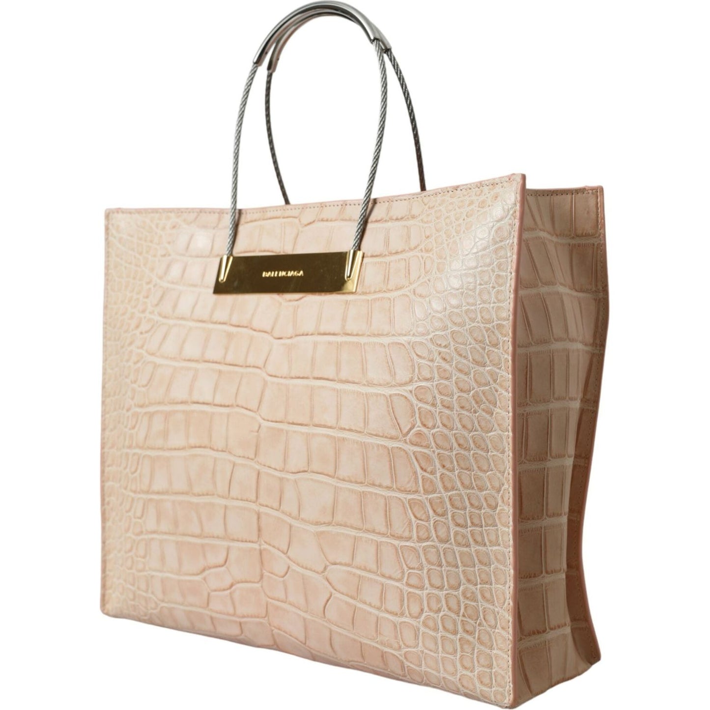 Balenciaga Alligator Leather Chic Pink Tote Bag Balenciaga