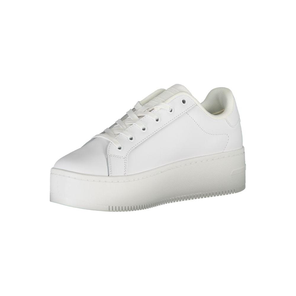 Tommy Hilfiger White Polyester Sneaker Tommy Hilfiger