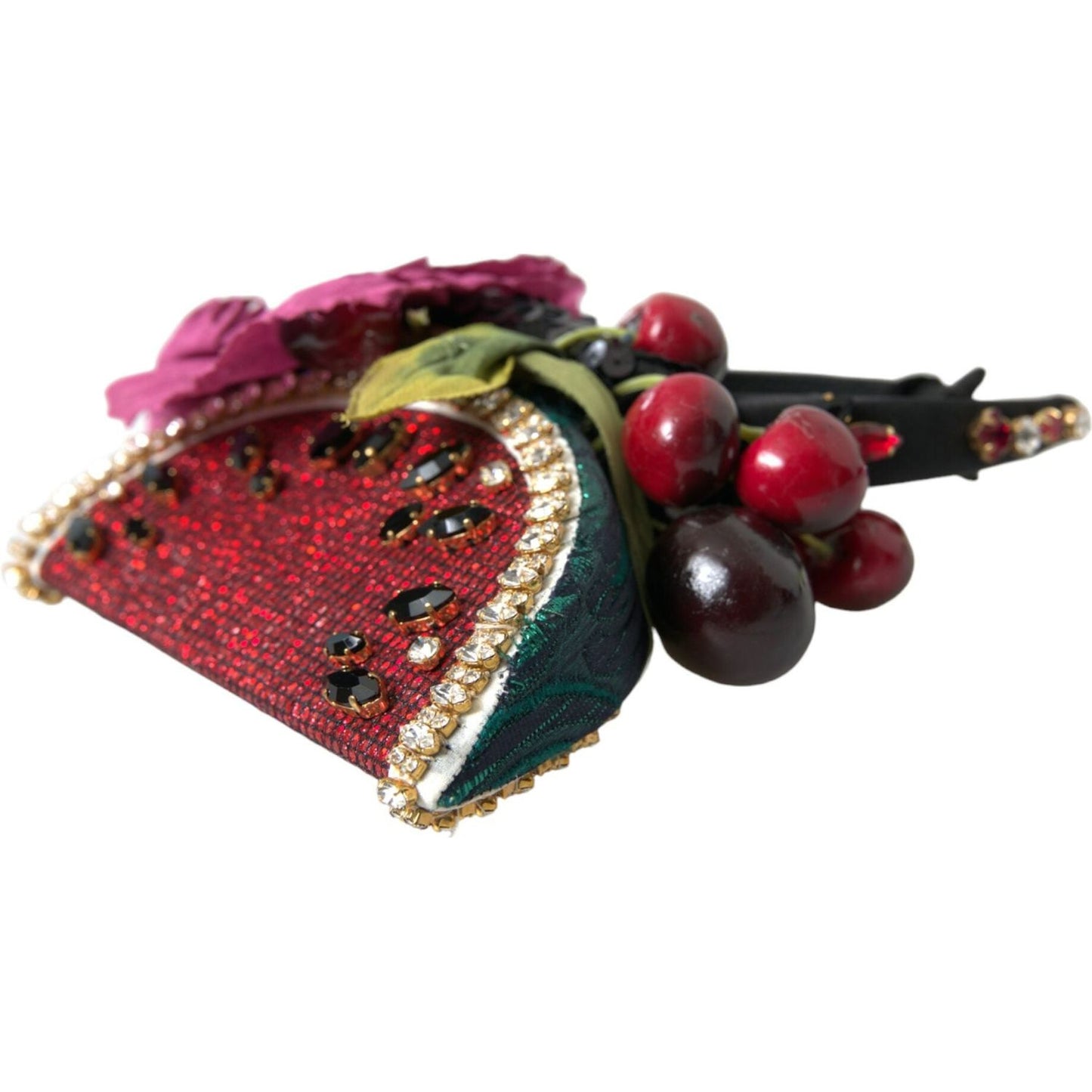 Dolce & Gabbana Red Watermelon Cherry Crystal Hairband Statement Diadem Dolce & Gabbana