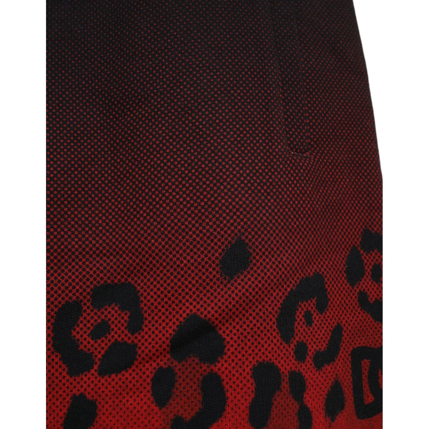 Dolce & Gabbana Red Leopard Print Cotton Bermuda Shorts Dolce & Gabbana