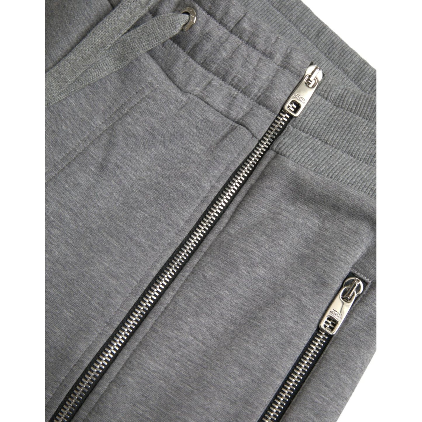 Dolce & Gabbana Gray Cotton Jogger Skinny Sweatpants Pants Dolce & Gabbana