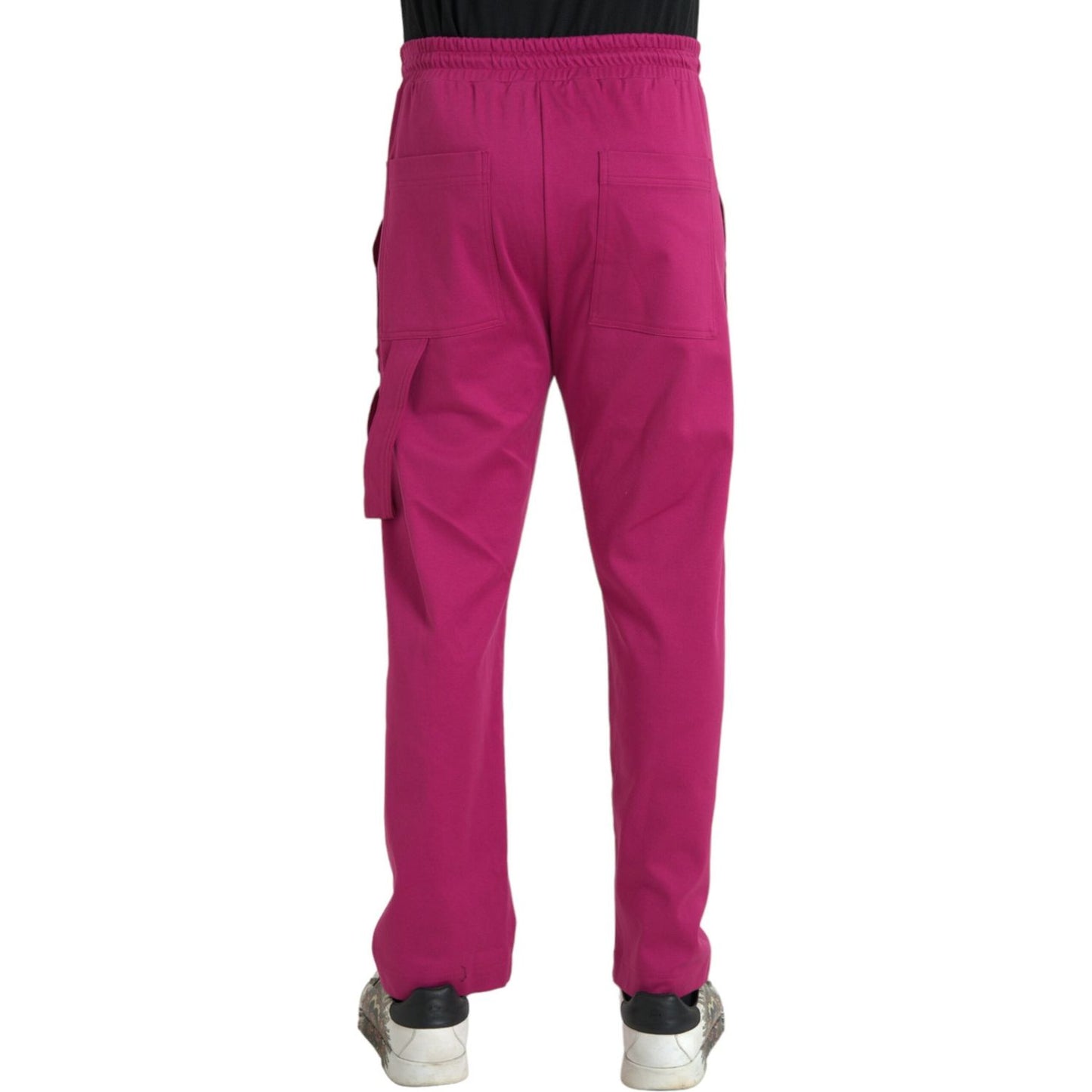 Dolce & Gabbana Pink Logo Cargo Cotton Jogger Sweatpants Pants Dolce & Gabbana