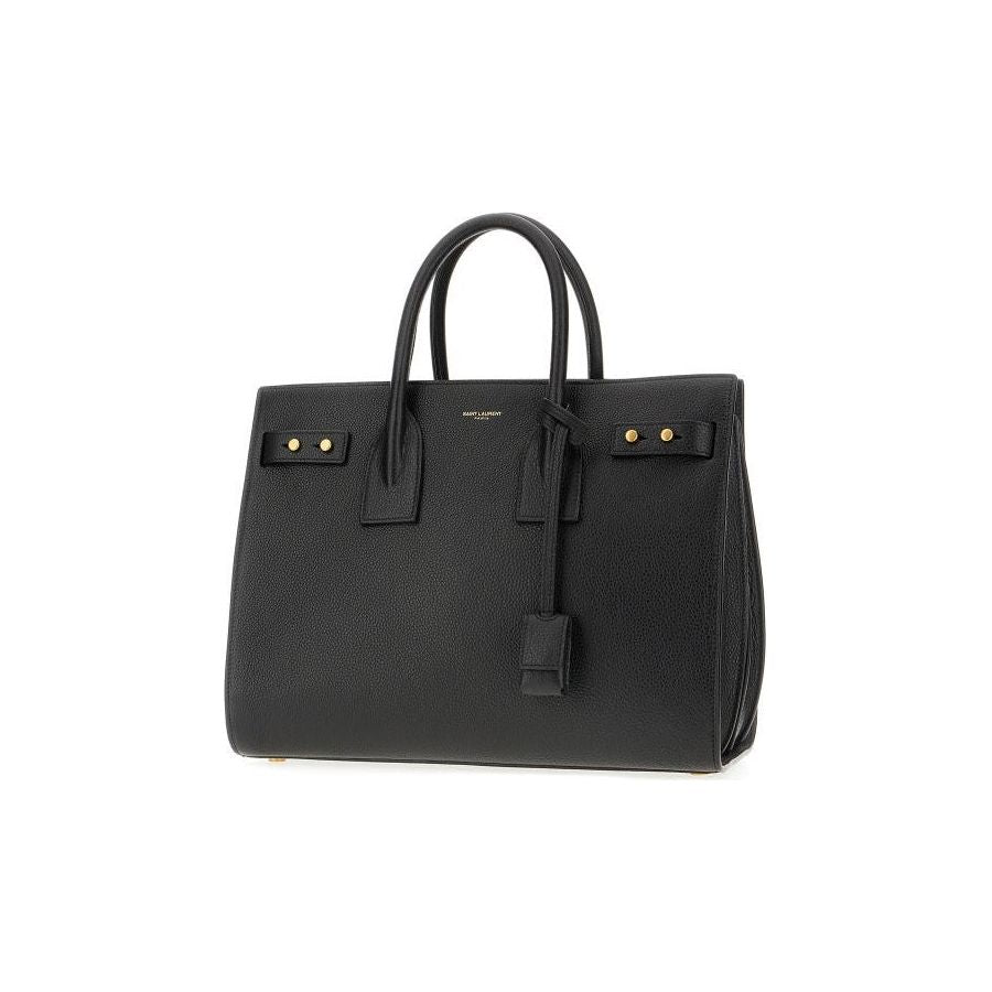 Saint Laurent Black Calf Leather Sac De Jour Handbag Saint Laurent