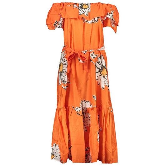 Desigual Orange Cotton Dress Desigual