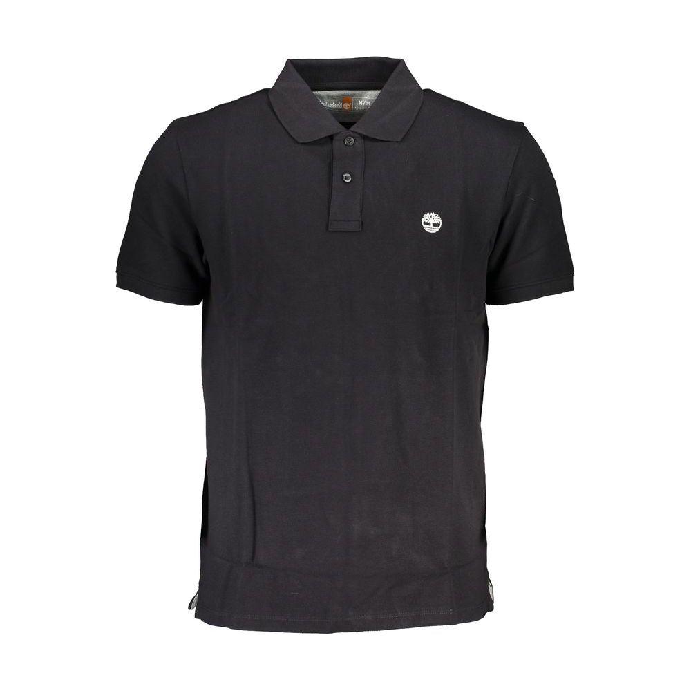 Timberland Black Cotton Polo Shirt