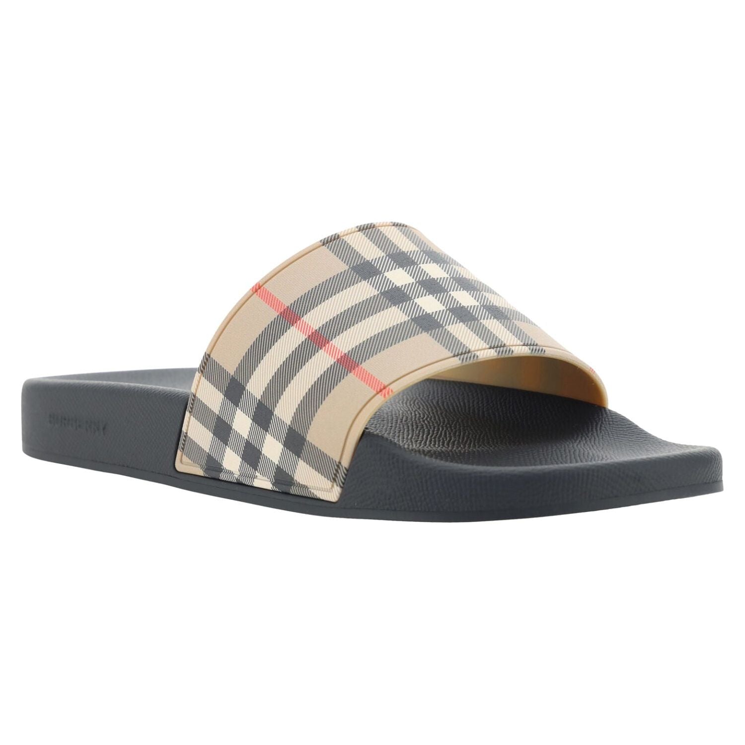 Burberry Brown Rubber Slides Sandals