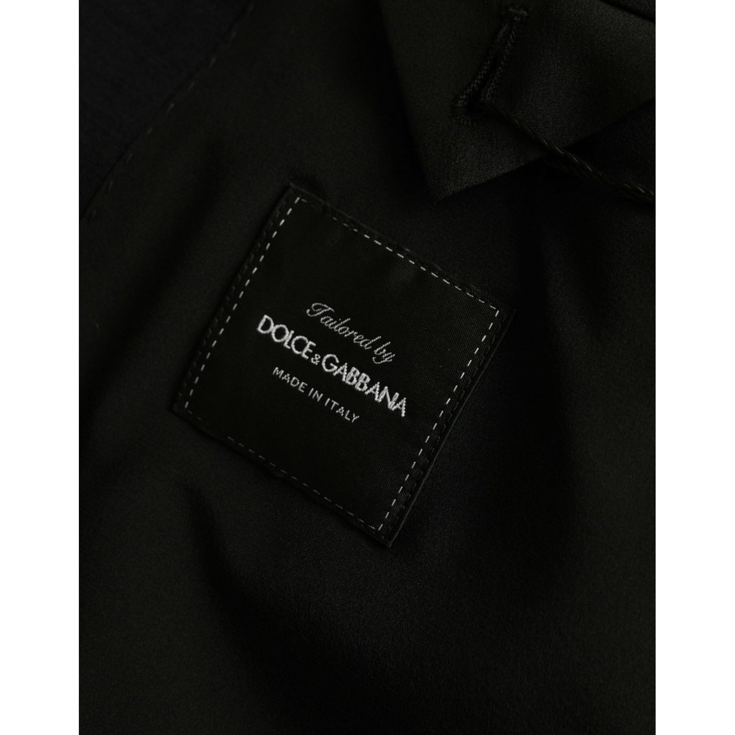 Dolce & Gabbana Black Wool Notch Single Breasted Coat Blazer Dolce & Gabbana