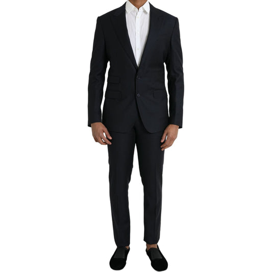 Dolce & Gabbana Dark Blue Wool NAPOLI Formal 2 Piece Suit Dolce & Gabbana