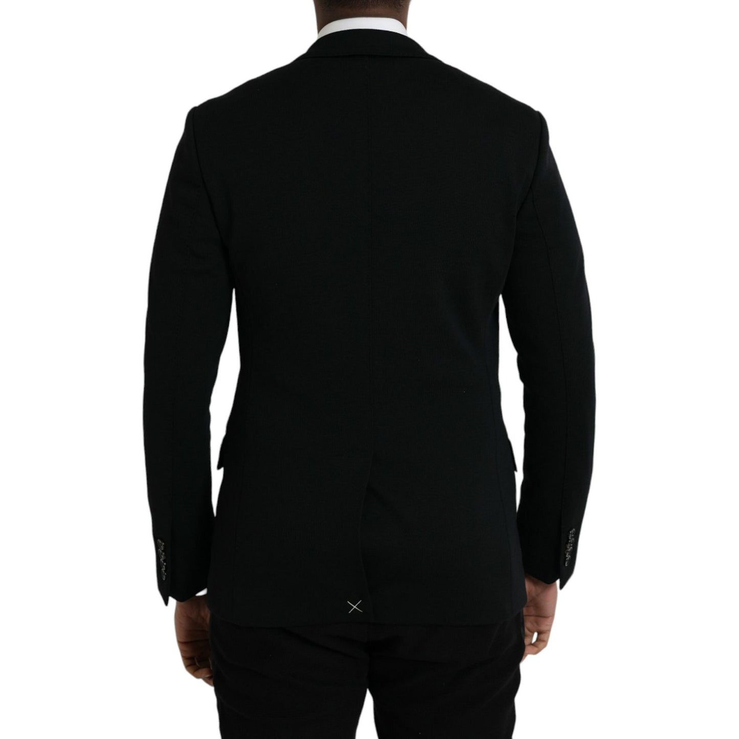 Dolce & Gabbana Black Wool 2 Piece Single Breasted Suit Dolce & Gabbana