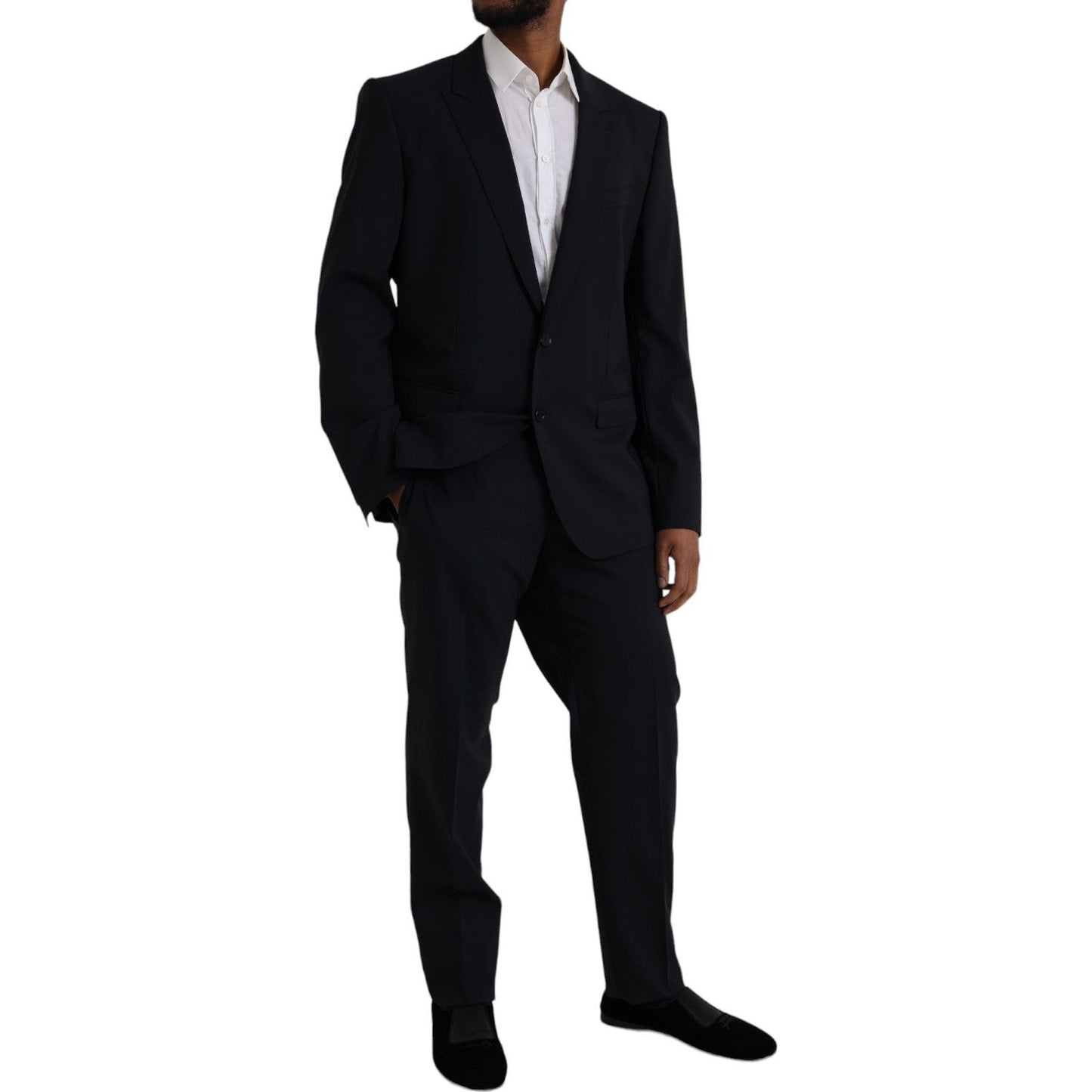 Dolce & Gabbana Blue MARTINI Wool Formal 2 Piece Suit Dolce & Gabbana