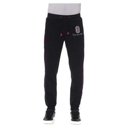 Trussardi Black Cotton Men Sports Pants