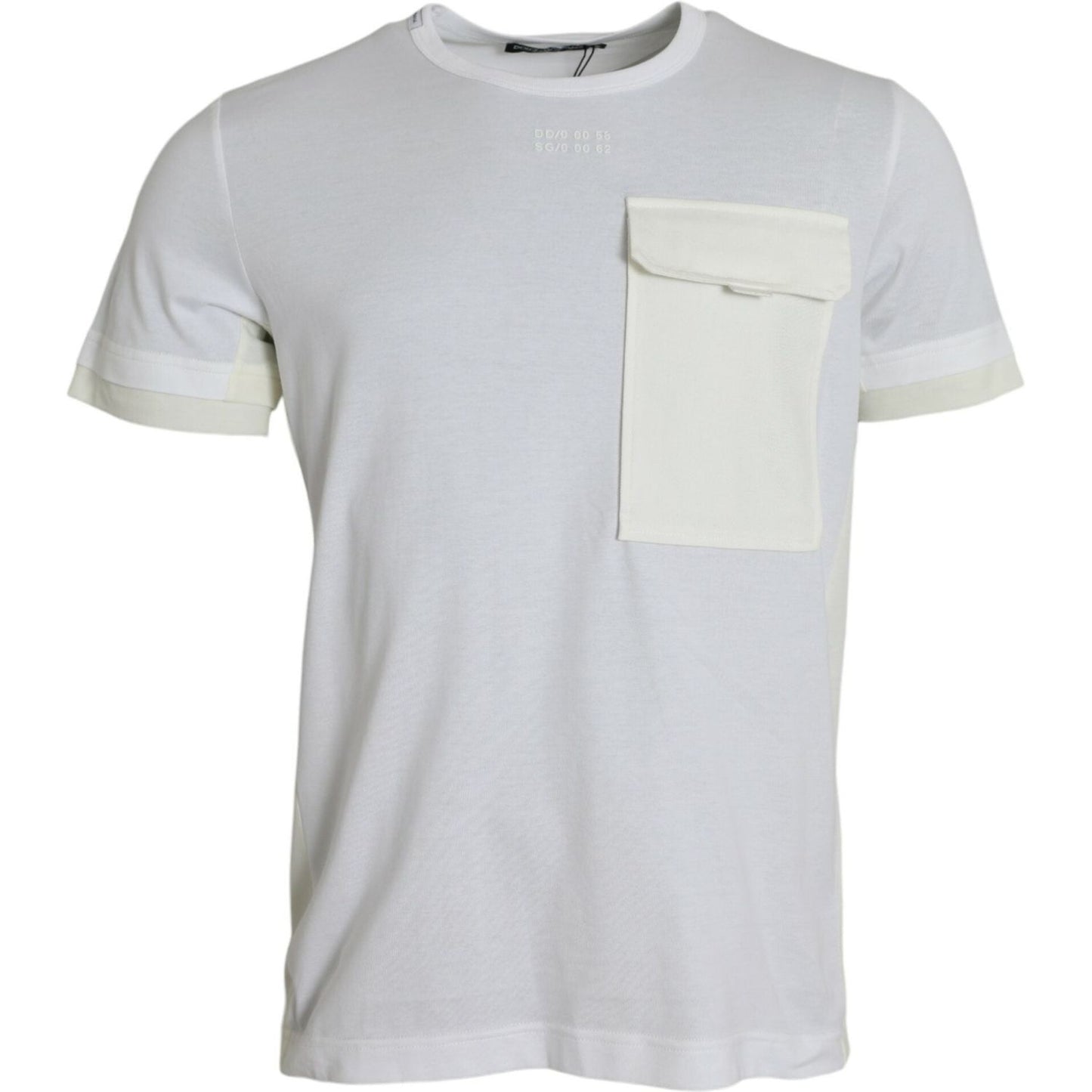 Dolce & Gabbana White Cotton Pocket Short Sleeves T-shirt Dolce & Gabbana