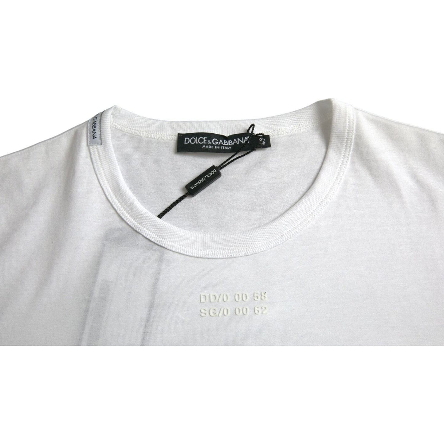 Dolce & Gabbana White Cotton Pocket Short Sleeves T-shirt Dolce & Gabbana