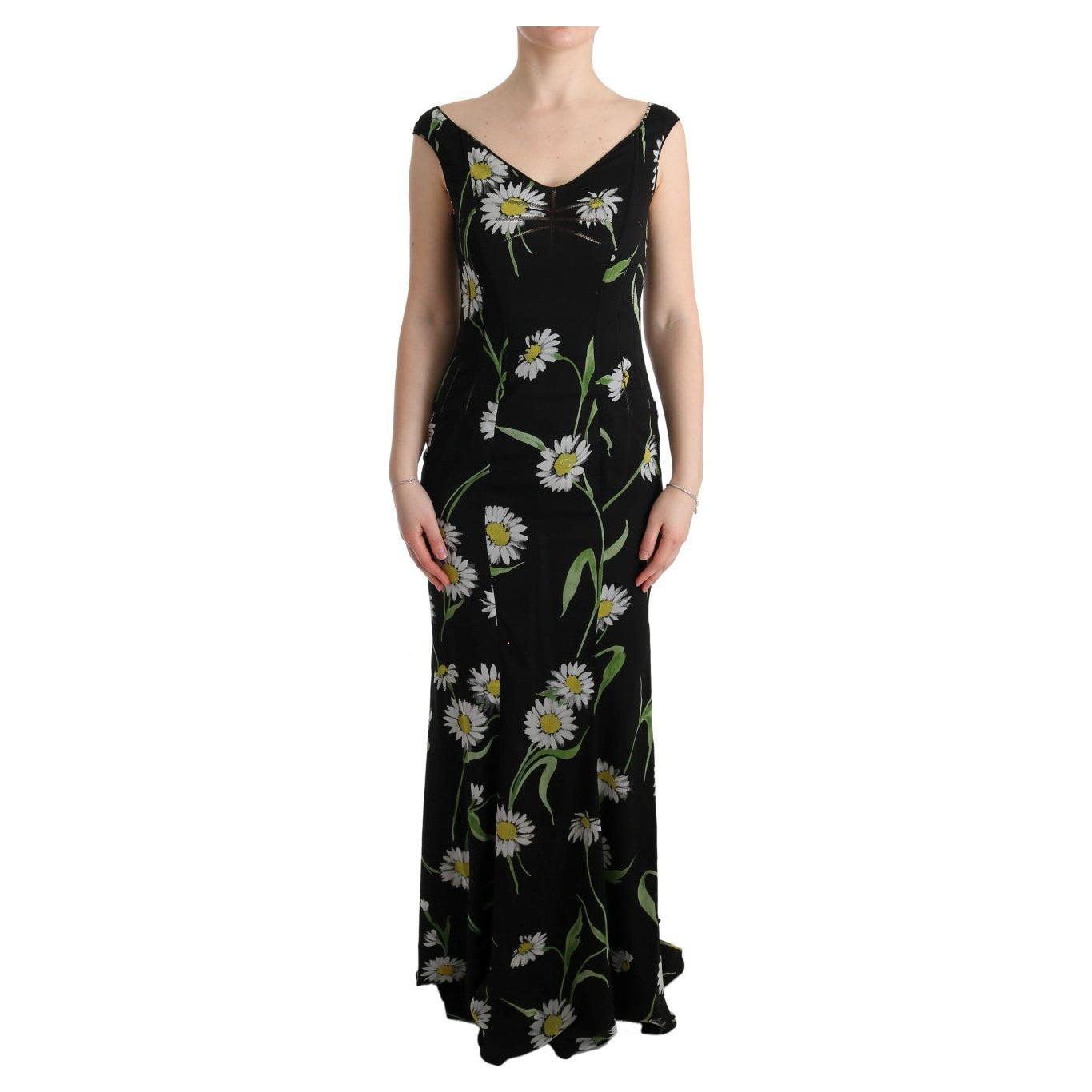 Dolce & Gabbana Sunflower Print Full Length Sheath Dress Dolce & Gabbana