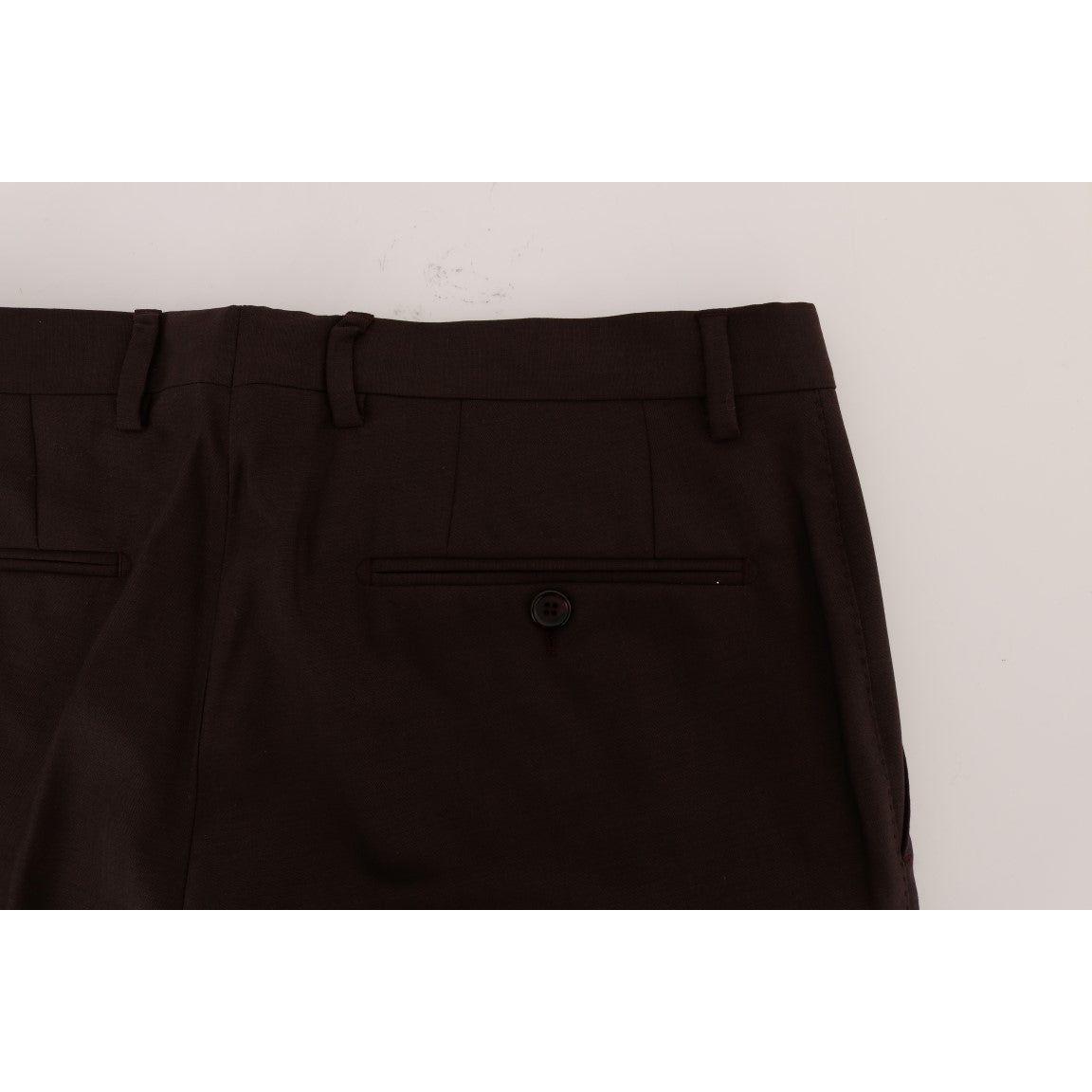 Dolce & Gabbana Purple Wool Stretch Formal Pants 1728,3% Elastan,67345645728,Casual Pants - Pants - Clothing,Clothing,Dolce & Gabbana,IT44 | XS,Jeans & Pants - Men - Clothing,Material: 97% Wool,Men,Men - Clothing,New with tags,Pants - Clothing,Purple
