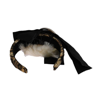 Dolce & Gabbana Black Crystal White Diadem Headband