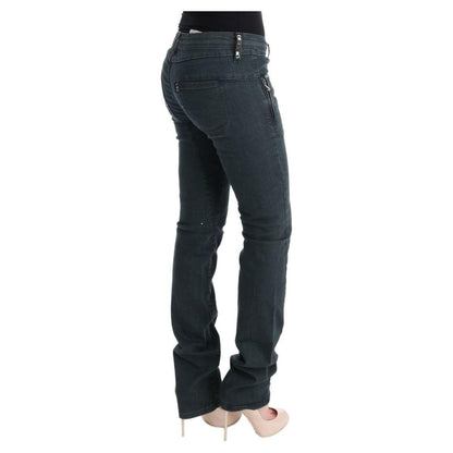 Costume National Gray Cotton Superslim Denim Jeans