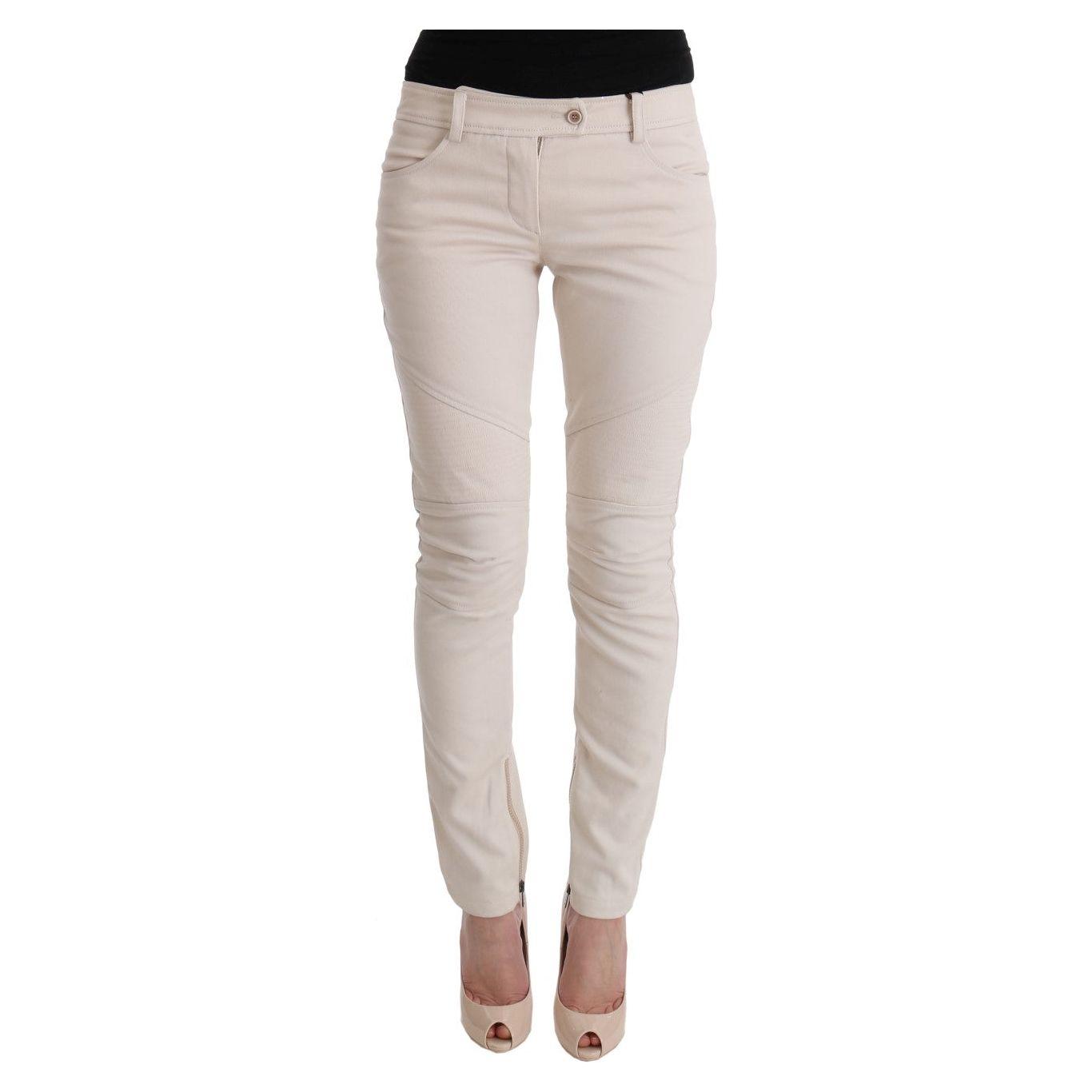 Ermanno Scervino Chic White Slim Fit Denim Treasure Ermanno Scervino